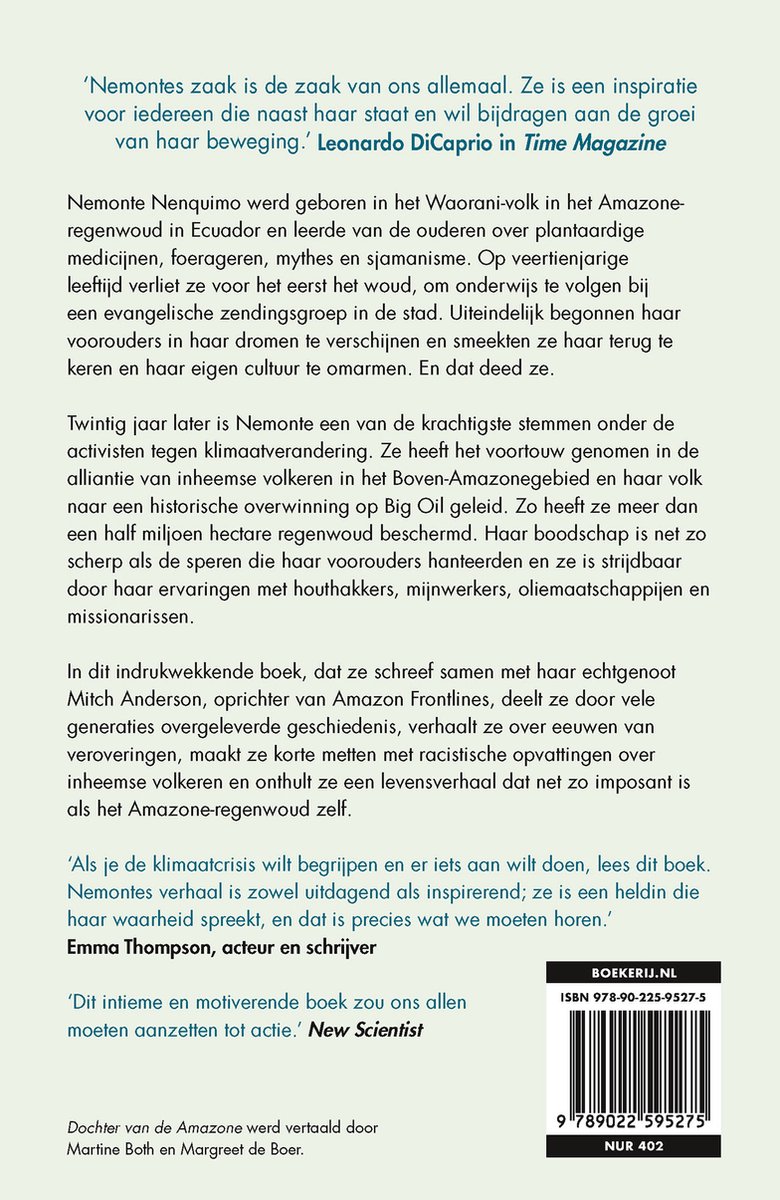 Dochter van de Amazone - back cover