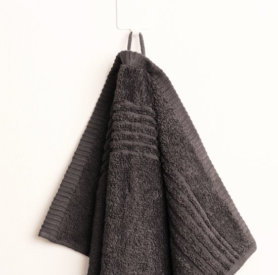 PHLOX Serviettes 70x140 cm - 4 pièces - Supreme Collection 600 g/m2 - OEKO-TEX Made in Green & BSCI certifié - anthracite