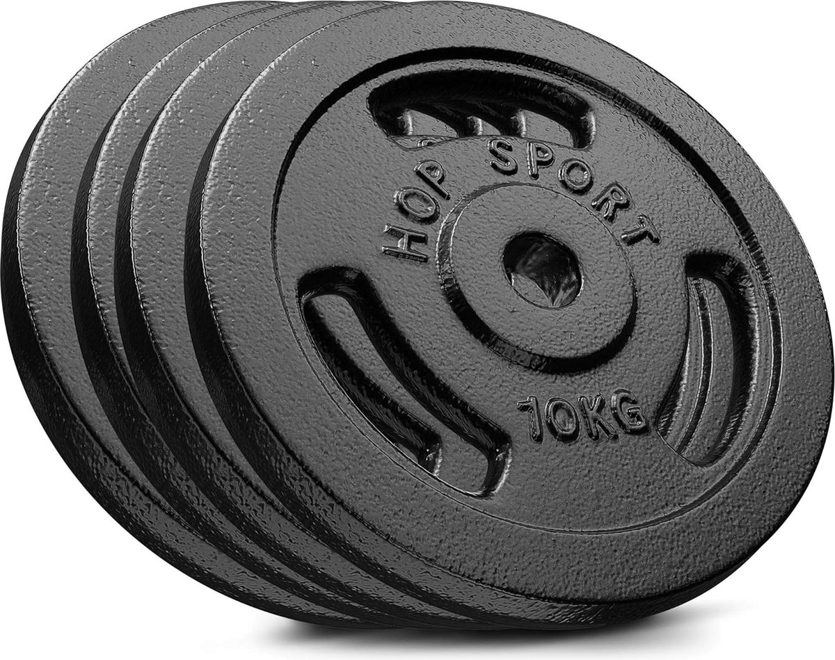 Hop-Sport – Halterschijven – 40 kg – Gietijzer – Ø 31 mm – 4x10 kg