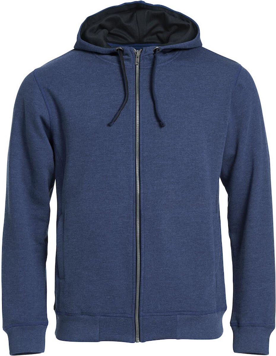 Clique Classic Hoody Full Zip 021044 - Blauw-melange - M