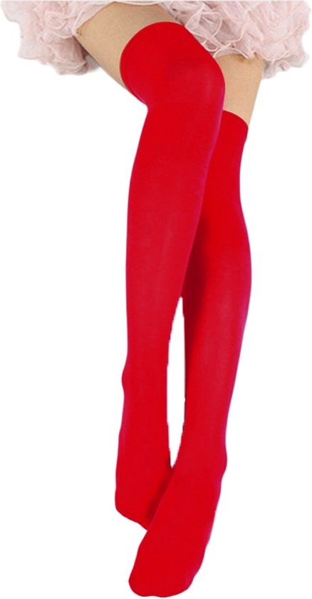 Geyoga 2 paar ondoorzichtige strik kousen dijhoge kousen zwart wit kniekousen met strikken dames sokken over de knie lange panty voor Halloween