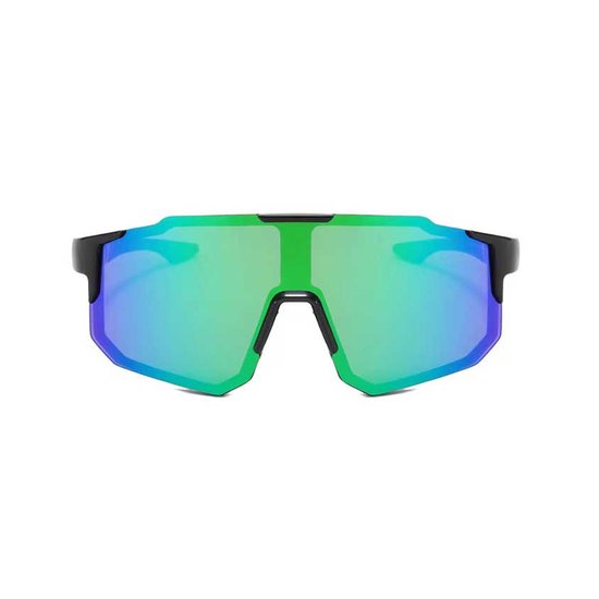 Zonnebril - Fiets - Sport - Festival bril - Rave - Voor heren en dames - Zwart - Blauw/groen gepolariseerd glas van Fietskluizen. — afbeelding 2