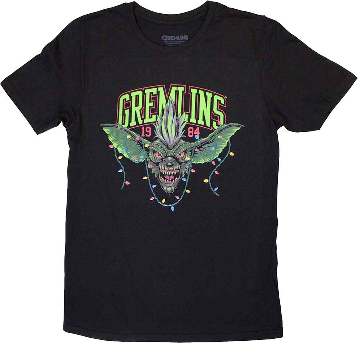 Gremlins - Stripe 1984 Xmas Lights Heren Tshirt - M - Zwart