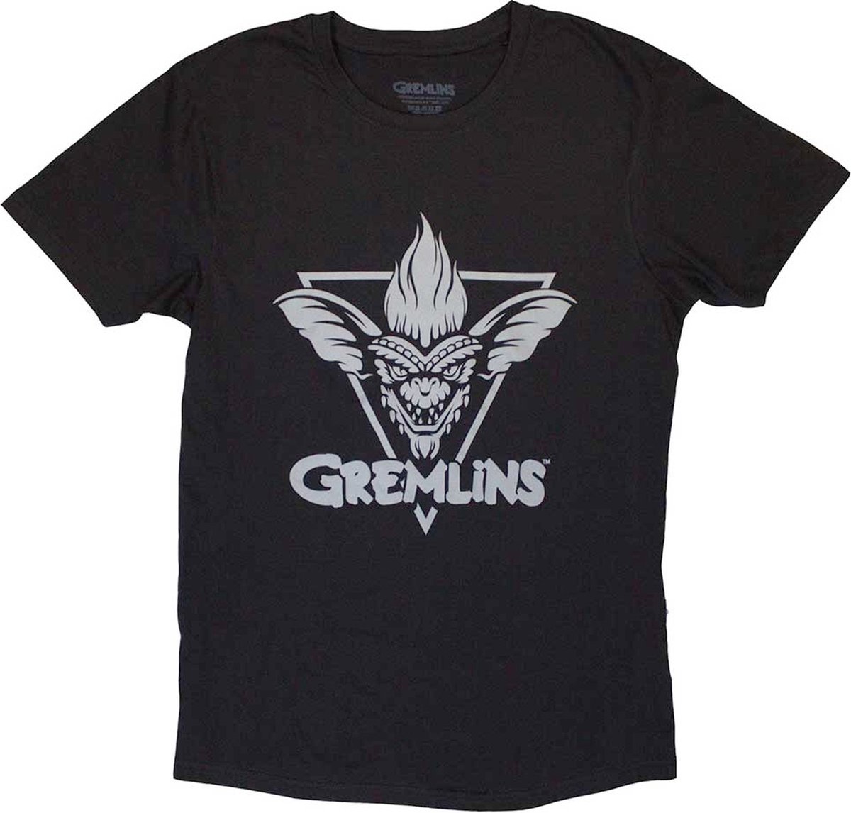 Gremlins - Stripe Triangle Heren T-shirt - L - Zwart