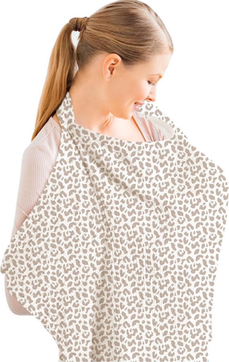 Goedkoopste Hydrofiele Borstvoedingsdoek - Voedingsdoek - Afschermdoek - Luipaard print Bruin