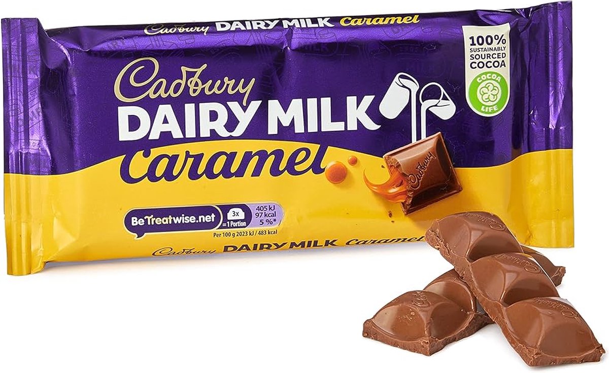 Cadbury Dairy Milk Caramel 2x 120 gram