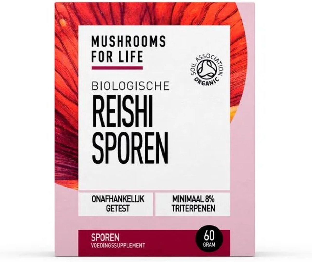Goedkoopste Mushrooms for Life Reishi sporen poeder bio 60 Gram