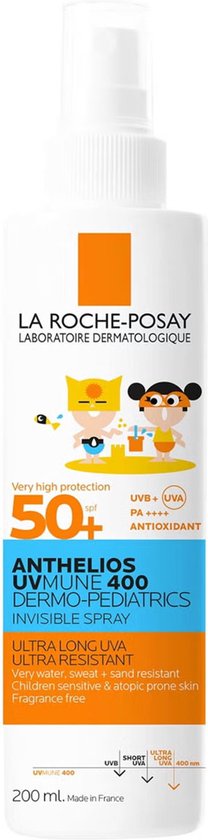 La Roche-Posay Anthelios Kind Zonnebrandspray UVMUNE SPF50+ - Onzichtbare Spray - Geschikt voor Elk Huidtype - 200ml