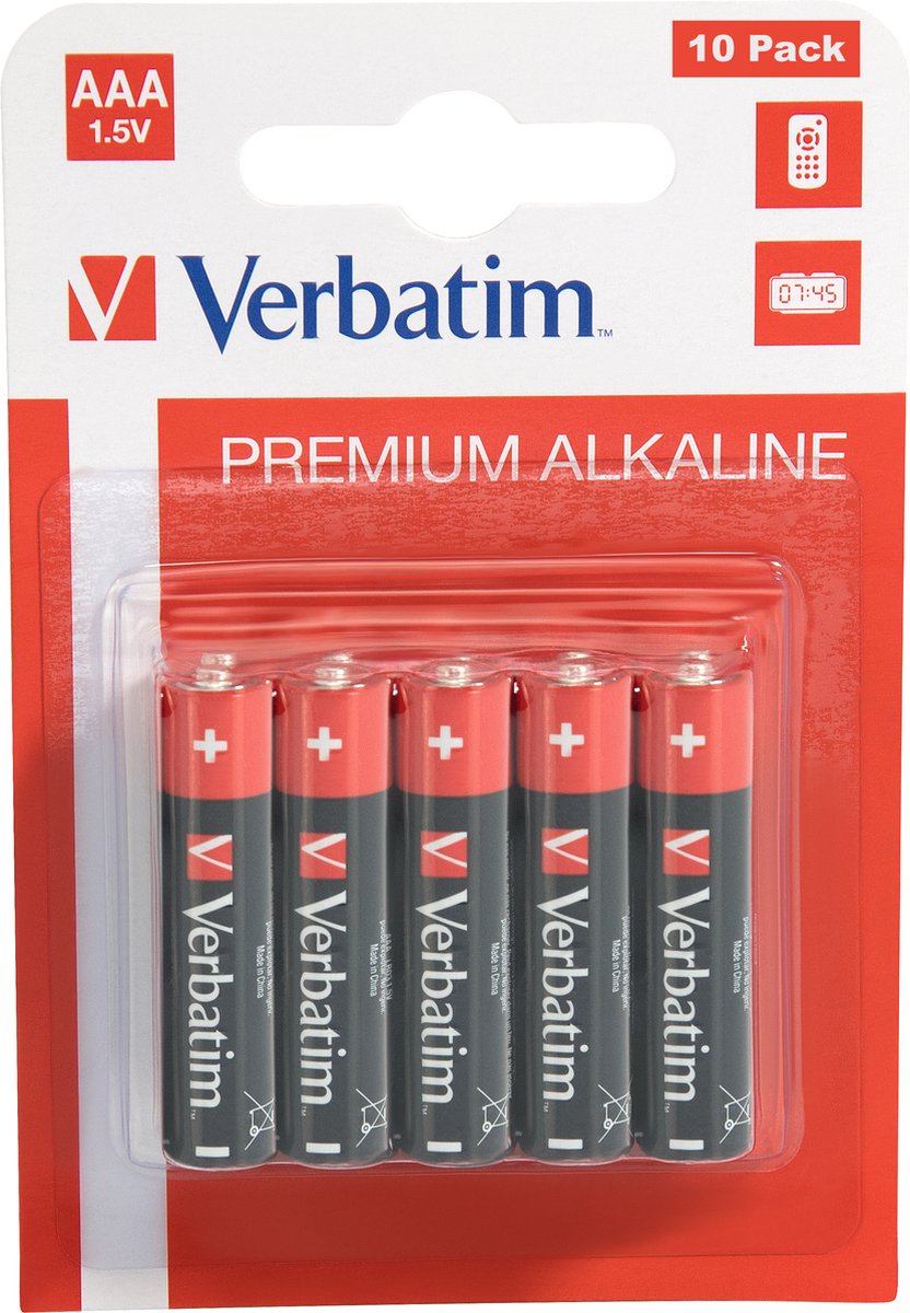Verbatim AAA-alkalinebatterijen 10 stuks