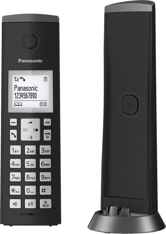 Panasonic KX-TGK220 DECT-Draadloze telefoon met nummerherkenning en BEANTWOORDER; zwart foto 2