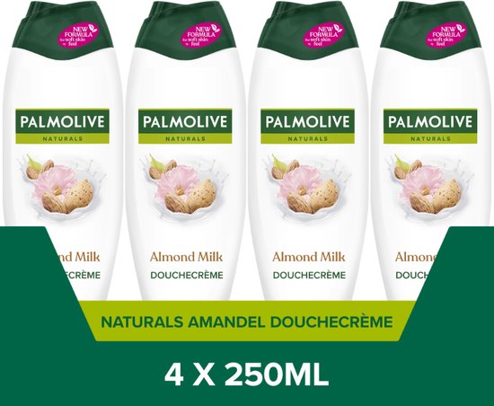 Palmolive Naturals Amandel Douchecrème - 4 x 500ml - Voordeelverpakking