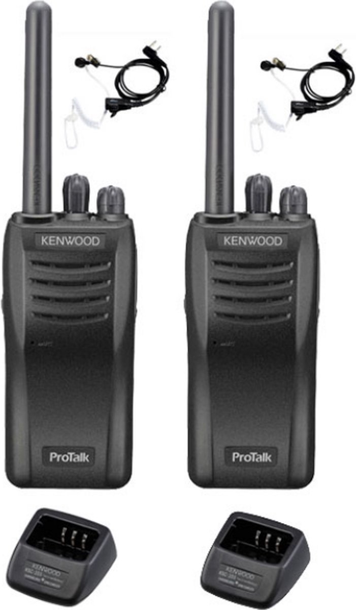 Set van 2 stuks Kenwood TK-3501 met beveiliging oortje en tafelladers