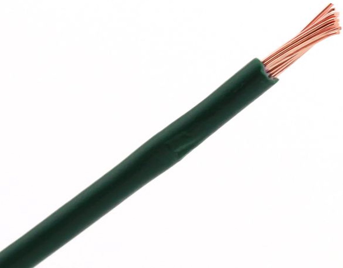 Eenaderige kabel 1,5 mm² groen per 50 mtr