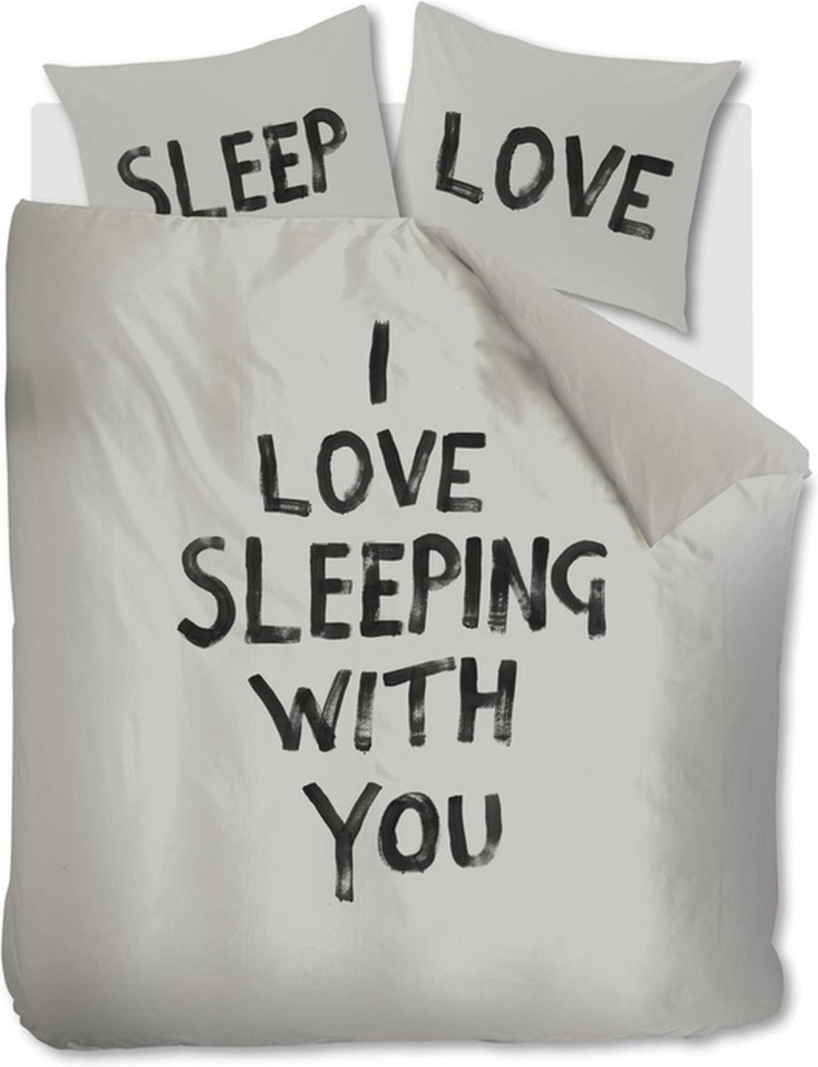 Love Sleep dekbedovertrek - Eenpersoons - 140x200/220 - Naturel