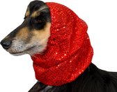 Show Tech - Snood Luxe Large Fancy Red - oorbeschermer voor grote honden