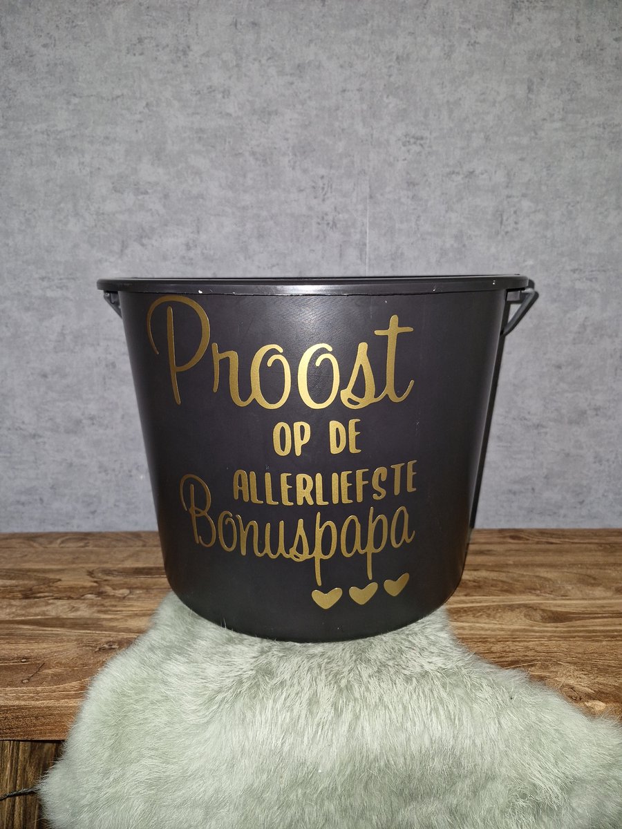 Goedkoopste Cadeau emmer proost op de allerliefste bonus papa - bouwemmer-12 liter- vaderdag