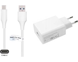 OneOne snellader + 2,0m sterke USB C kabel. 18W Quick Charge lader. Oplader adapter past op Huawei pura 70 / 70 Pro / 70 Pro + / 70 Ultra, Enjoy 70x, MatePad 12x, MatePad Air, MatePad Pro 11 / Pro 12.2 / Pro 13.2, X, Xs, Xs 2, X2, X3
