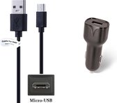 OneOne 2.1A Auto oplader + 0,5m Micro USB kabel. Autolader adapter past op o.a. Samsung Galaxy A2 Core, A10 (niet voor A10e), A10s, A8 (A810) uit 2016, A9 (A9000) uit 2016, A9 Pro (A9100) uit 2016