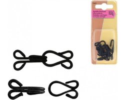 Haken en oogjes - Voor kleding en meer - Bruin 2,3 cm - 1,9 cm - 5 stuks