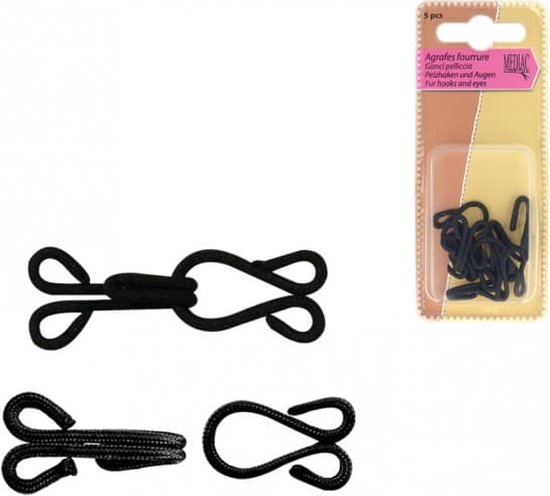 3 Crochets Et Yeux En Fourrure Prym Beige - Pour Couture Fourrure Synthétique