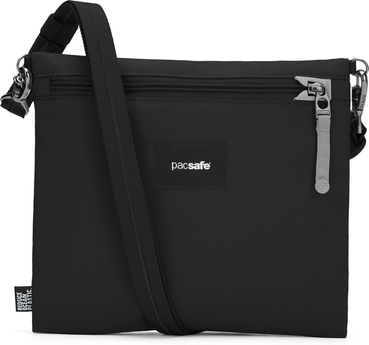 Pacsafe GO Crossbody tas - 3.5L - RFID - Anti-diefstal - Waterafstotend - Gerecycled - Festivaltas - Zwart