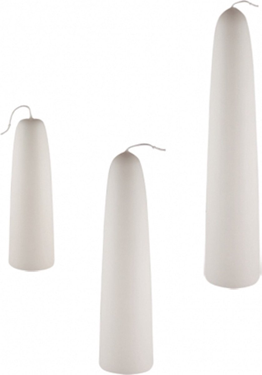 Smulders Deco Ivoor dompelkaars / Tonkkaars 400/80 (200 uur) met pengat