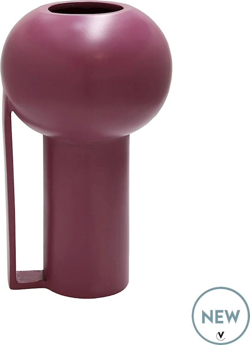 Vase The World Vaas Selva | Mauve | Metaal | Ø16 x H28 cm