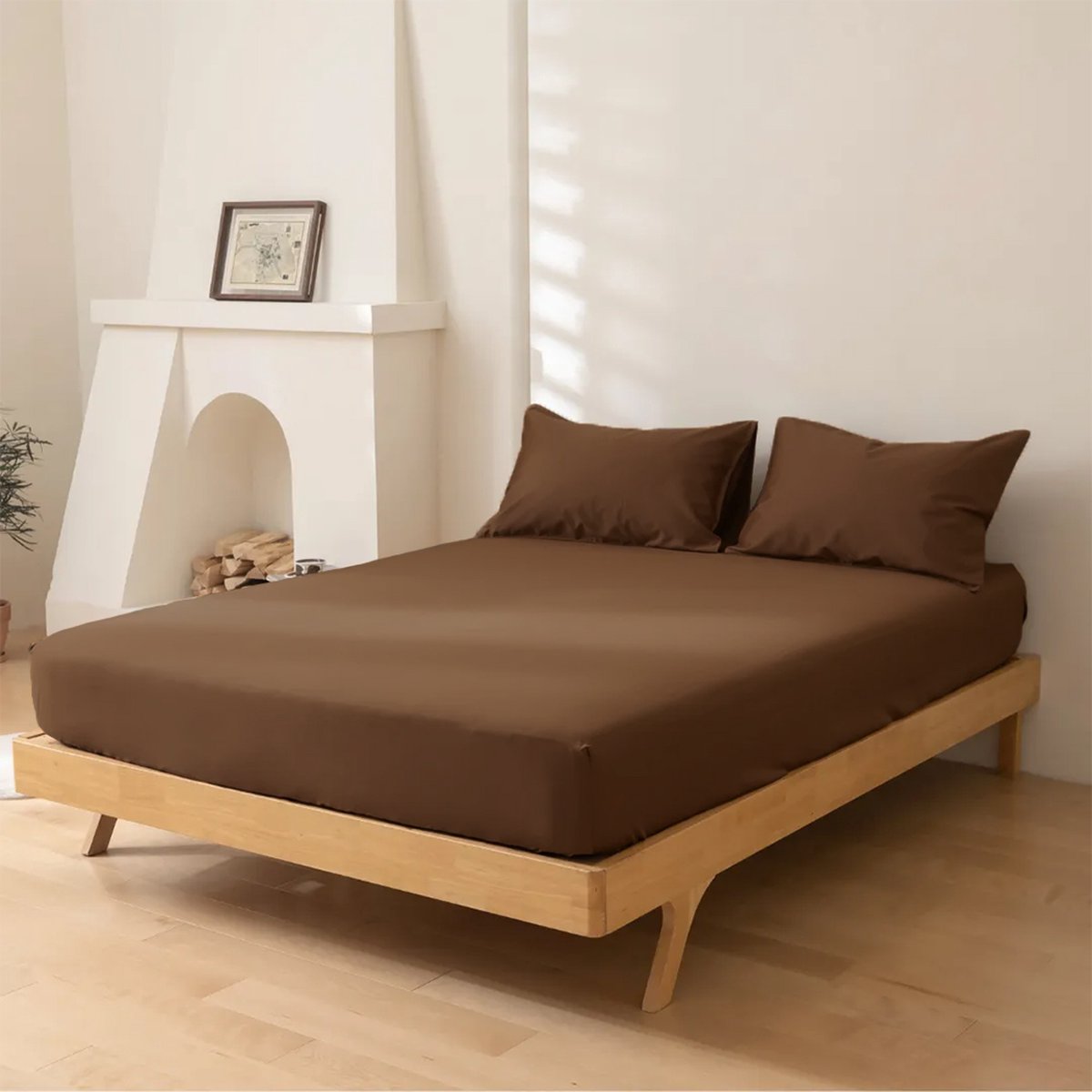 Senzatione katoen Hoeslaken Bruin - 140x200+30