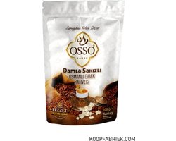 OSSO | Damla Sakizli | Osmanli Dibek Kahvesi 200GR | Ottomaans koffie | met maatlepel - Turkse koffie met mastiek aroma