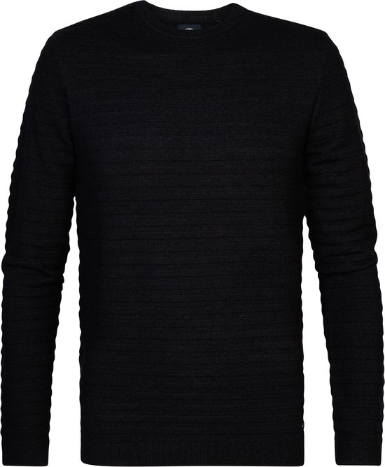 Petrol Industries - Pull en maille fine pour homme Adak - Zwart - Taille L