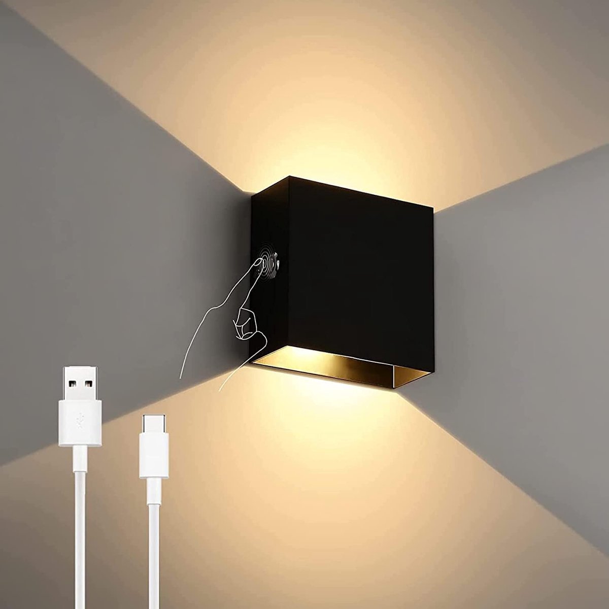 Solacis Wandlamp oplaadbaar - Wandlamp - Wandlamp oplaadbaar binnen - Wandlamp binnen - Must have voor in uw woning!