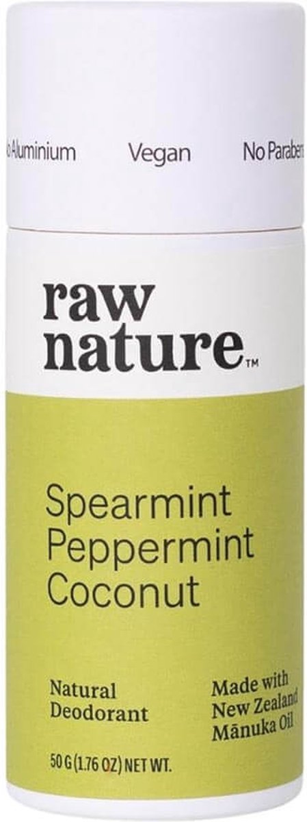 Goedkoopste Raw Nature Natural Deodorant - Spearmint Peppermint