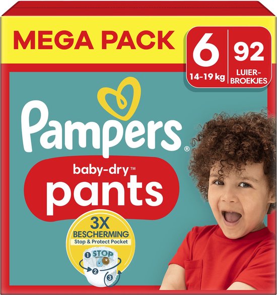 Foto: Pampers baby dry pants maat 6 mega pack 92 stuks 14 19 kg