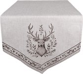 Clayre & Eef Chemin de table 50x160 cm Beige Coton Cerf