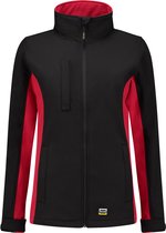 Veste Softshell bicolore Tricorp 402008 pour femme - Zwart/Rouge - 5XL
