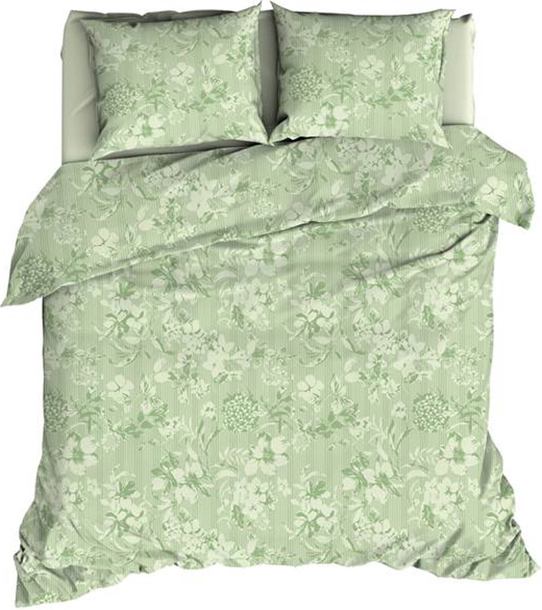 Romanette Victorine Dekbedovertrek - Tweepersoons - 200x200/220 cm - Groen