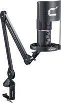 Bol.com DrPhone ChromaWave 16 – 16MM RGB Cardioid Condensator Microfoon – Microfoon Kit – Verstelbare Arm – Stream Microfoon – S... aanbieding