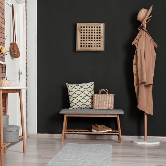 relaxdays hangkast vintage bamboe bovenkast badkamerkast keukenkast
