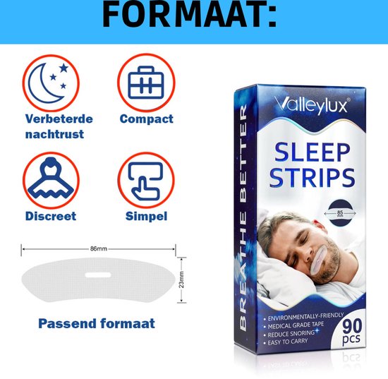 Anti Snurk - Slaaptape - Beter Slapen - Mond Tape - Mondpleisters - Mouth Tape - Sleeptape - Snurk Tape