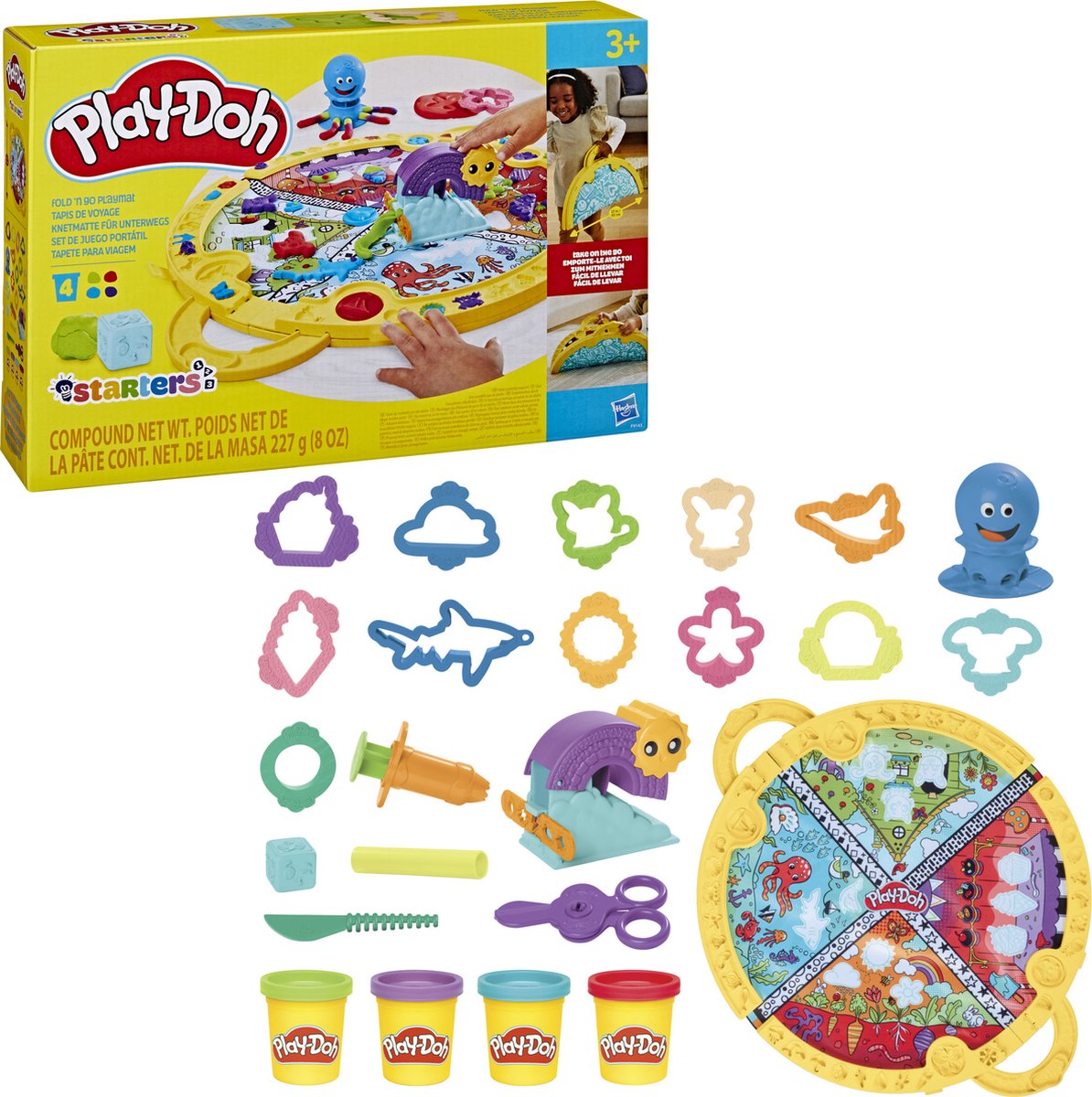 Play-Doh Opvouw en Meeneem Speelmat - Boetseerklei - 4 Play-Doh potjes - Eenvoudig op te bergen - Knutselen voor kinderen — afbeelding 13