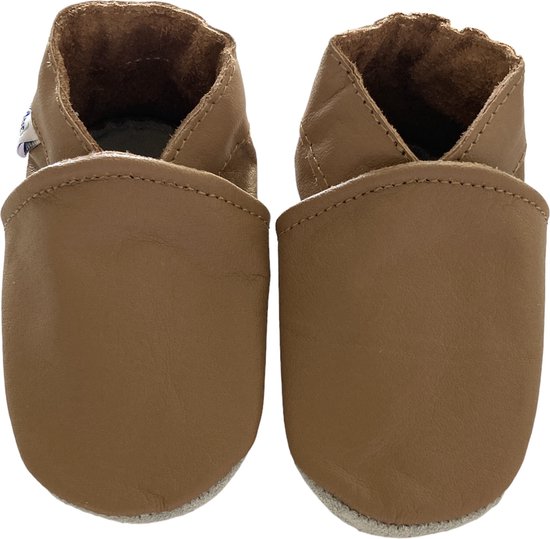 Chaussons bébé en cuir couleur caramel de Bébé- Chausson taille 20/21