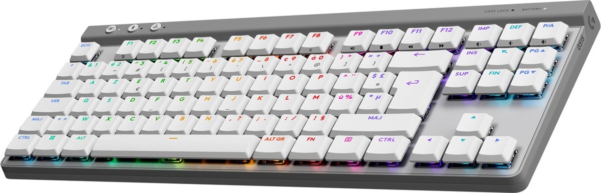 Logitech G515 Lightspeed TKL - Draadloos Gaming Toetsenbord - RGB - Azerty - Wit