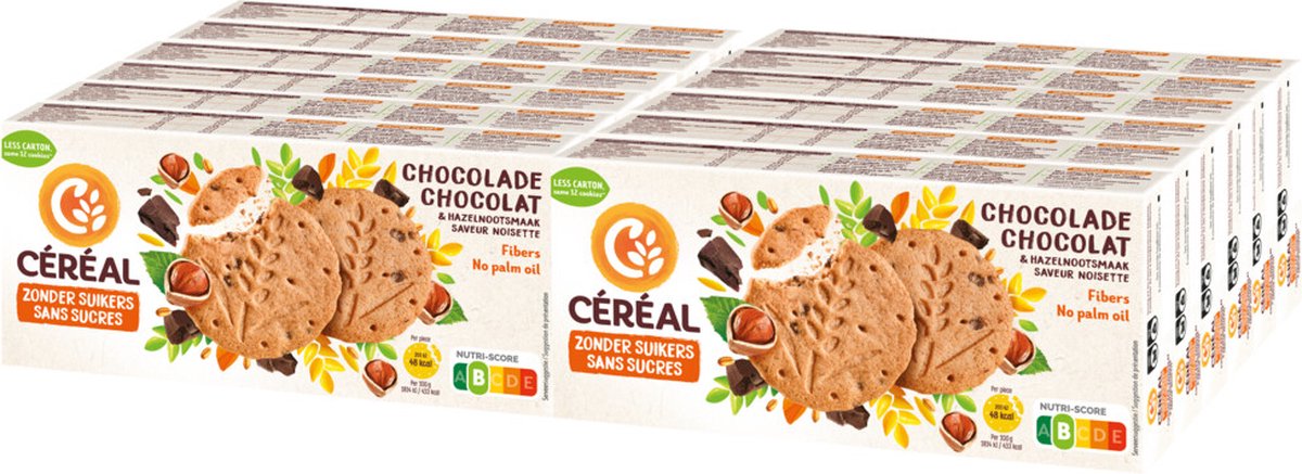 12x Céréal Zandkoek Hazelnoot Chocolade 132 gr