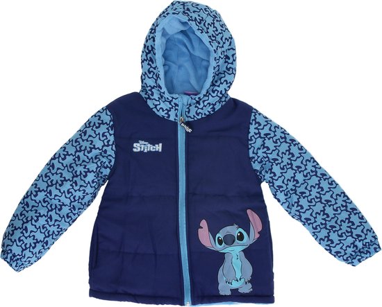 Disney Lilo en Stitch Winterjas - Blauw - Fleece gevoerd - Maat 98