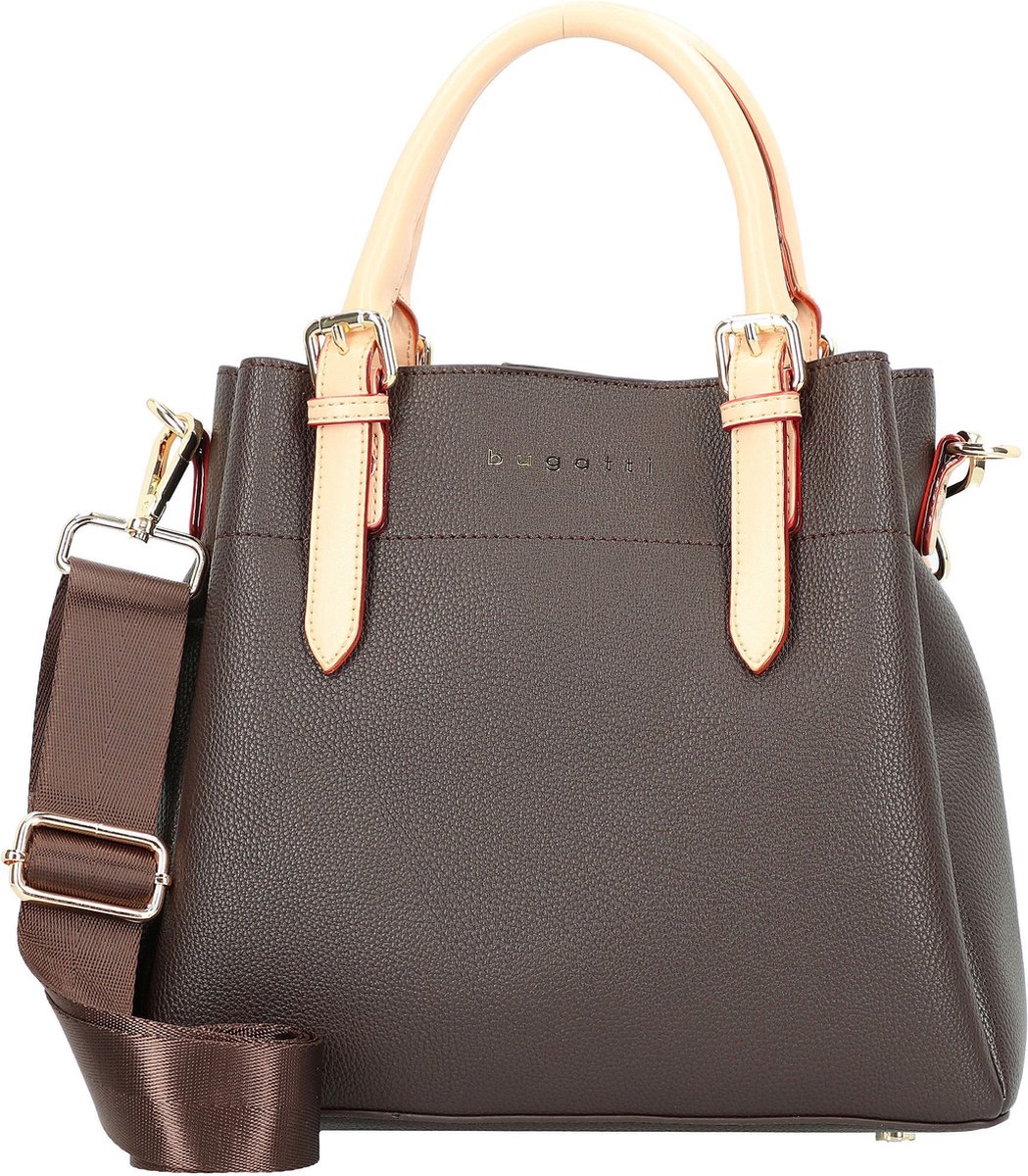 bugatti Handtas Schoudertas Ella Top Handle Darkbrown Bruine