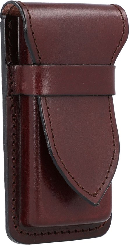 Étui à stylos en cuir de selle Mika pour 4 stylos, env.16 x 7 x 2 cm, marron. 28063302