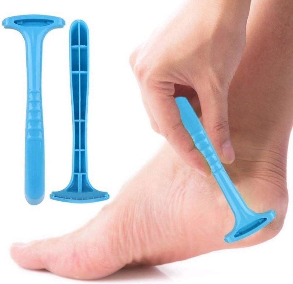 Goedkoopste 2 stuks dode huid verwijderaar - voor voeten eelt - verwijderen voetverzorging - verpleegvoet pedicure - voetschraper mes professioneel handvat dode huid eelt verwijderen - Pedicure Draagbare Gereedschap (blauw