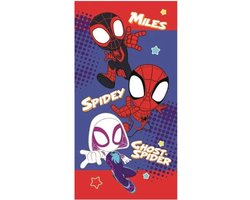 foto van Marvel - Spidey & Friends - Strandlaken - Handdoek - 70x140 Cm - Polyester