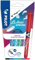 PILOT V Sign Pen, 6 stuks in blister