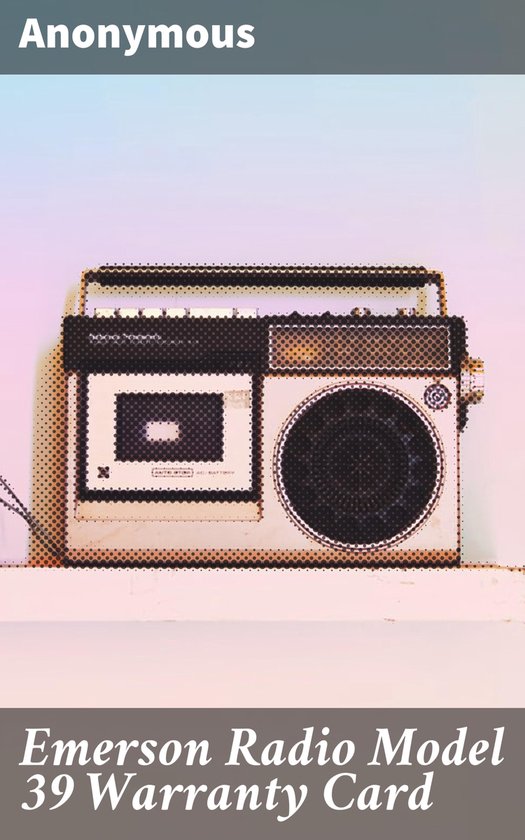 Emerson Radio Model 39 Warranty Card - cover